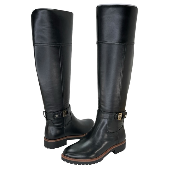 Tommy Hilfiger Felvia Black Knee High Womens Boots Size 6M - Picture 11 of 13